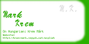 mark krem business card